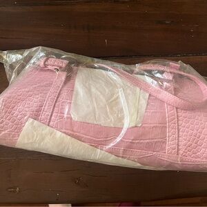 NWT Pink Crocodile-Embossed Women's Bag
